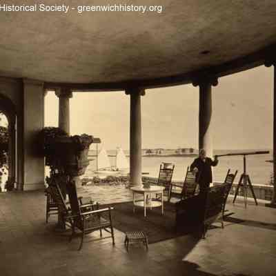 Commodore E. C. Benedict on Porch