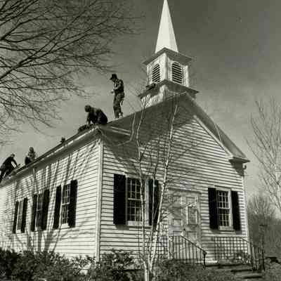 Workmen on Roof of Dingletown Church