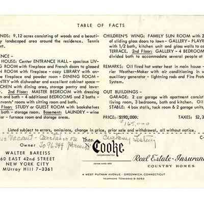 Family Colonial Estate Brynwood Lane Booklet Back
