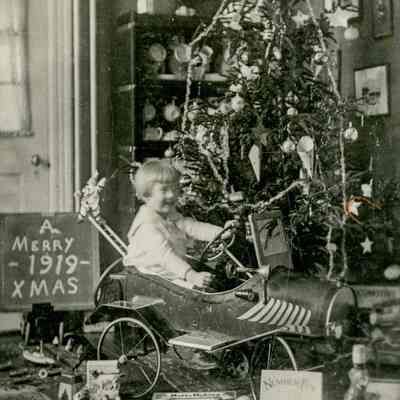 Boy with Christmas Presents