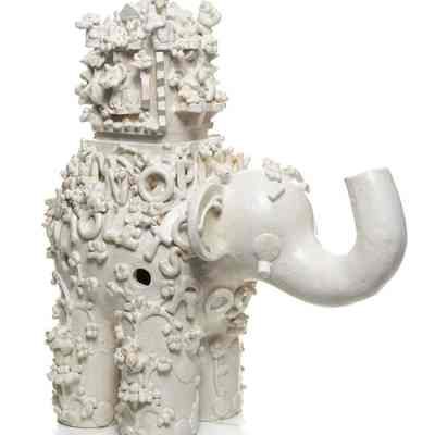 Elefant with Vase (Violets, Roses, & Lilacs), 2023