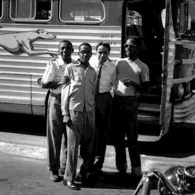Charlie Persip, Milt Jackson, Horace Silver and Percy Heath, Newport Jazz Festival, Newport RI.