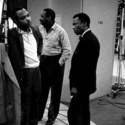J.J. Johnson, Osie Johnson, and Miles Davis, recording studio, N.Y.C.