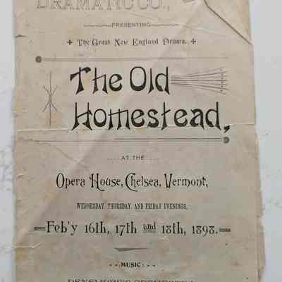 The Old Homestead Theatre Program