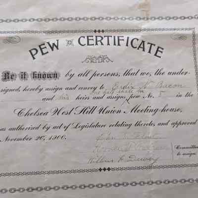 Pew Certificate