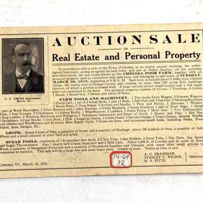 Notice of Auction Sale