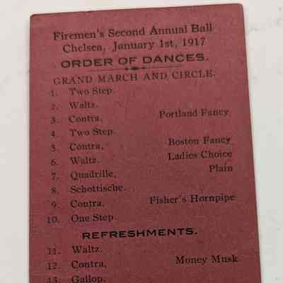 Firemen's Annual Ball Program