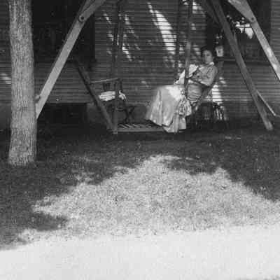 Woman on swing
