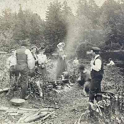 Group at a picnic