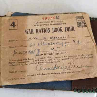 WWII Ration Book