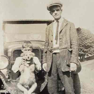 Man, Boy and Puppy