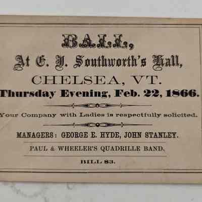Southworth's Hall Ball of 1866