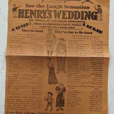 Henry's Wedding Theatre Program