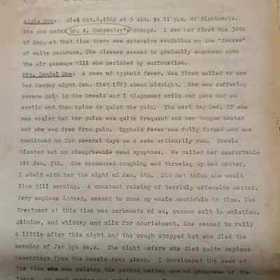 Record of Cases of Deaths