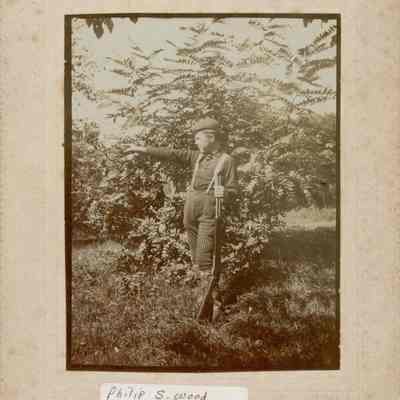 Philip S. Wood with a rifle