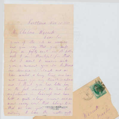 Letter to Mr. Chelsea Wescott