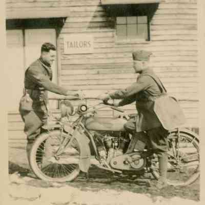 Chester Williams and motorcycle.
