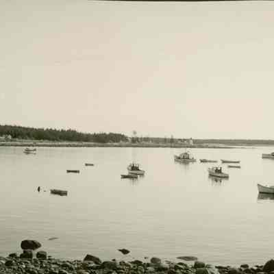 Lobster boats in the harbor. Prospect Harbor, ME.