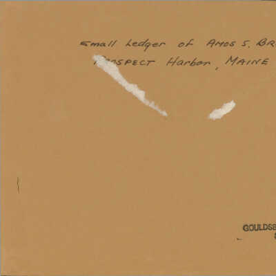 Account Book of Amos S. Brown 1839 - 1855