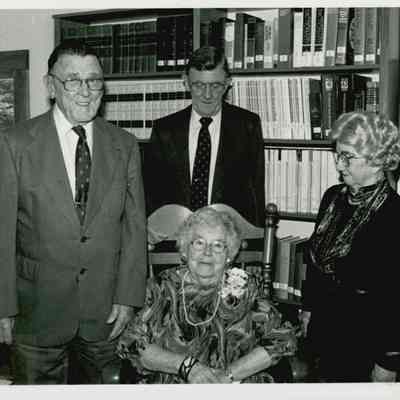 Marguerite Leighton on her 90th birthday