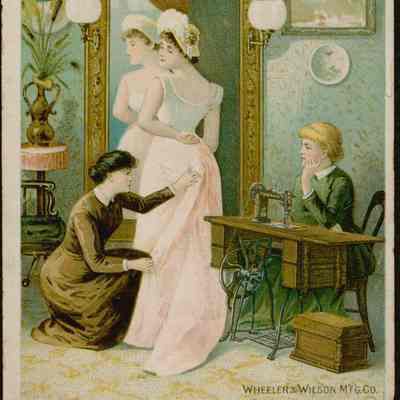 Advertising cards from Noyes' Store for sewing machines and notions