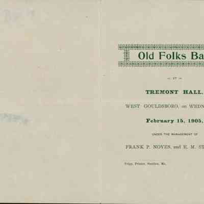 Invitation to the Old Folks Ball.