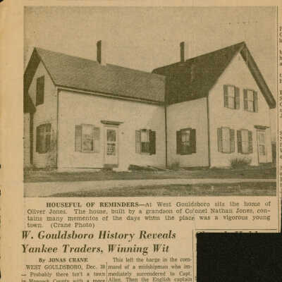 West Gouldsboro History Reveals Yankee Traders, Winning Wit