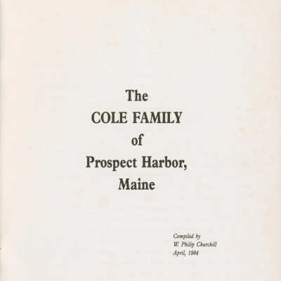 Cole Family of Prospect Harbor, Maine