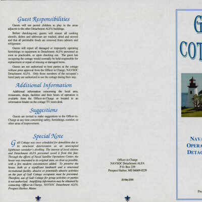 Prospect Harbor Lighthouse and Gull Cottage Brochure