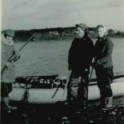Duck Hunting in Bunker's Cove - three people