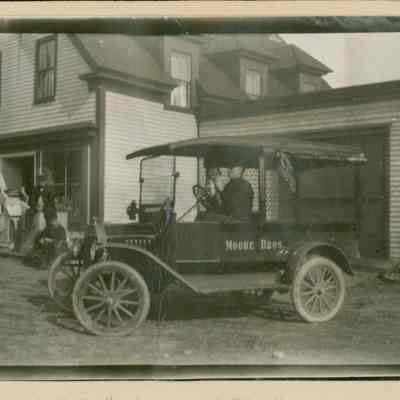 Byron Moore's store and delivery truck, Prospect Harbor, Me