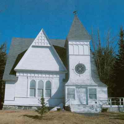 West Gouldsboro Union Church Exterior in White.