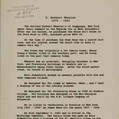 H. Herbert Wheeler biography