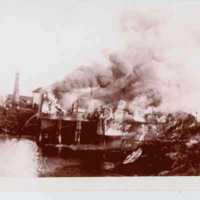 Fire at the Stinson Canning Company, Prospect Harbor, ME.