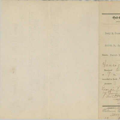 Quit-Claim Deed. Lucy E. Coombs to Edith B. Cole.