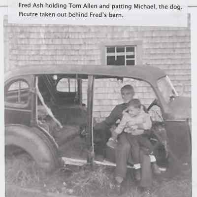 Man and boy in car.