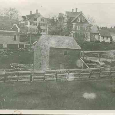 Grist mill owned by Frank Patten Noyes in West Gouldsboro on Jones Cove.