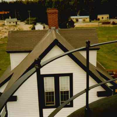 View of the Keeper's Cottage from the Prospect Harbor Lighthouse Tower.