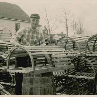 Volney Stewart building new lobster traps