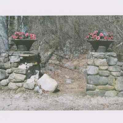 Entrance to the Garden. From photo collection of Hart Family private garden in West Gouldsboro, Maine.