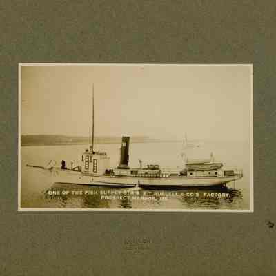 Fishing vessel that supplied the E. T. Russell Sardine Factory, Prospect Harbor, ME.
