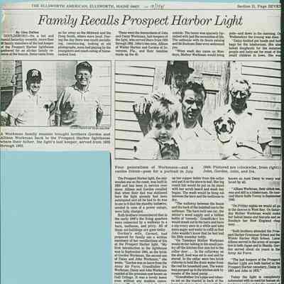 Old Times at the Prospect Harbor Lighthouse are Recalled.