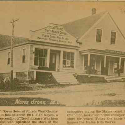 Brief history of F. P. Noyes General Store in West Gouldsboro, Maine.