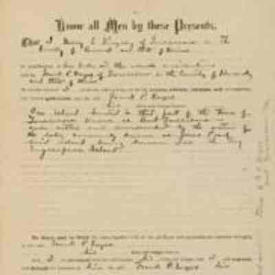 Deed for property transfer from Mary E. Kingsley to Frank Patten Noyes in 1906