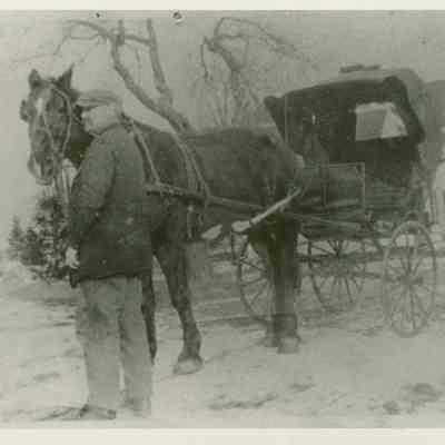 George Joy with his horse and buggy.