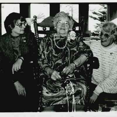 Marguerite Leighton on her 90th birthday.