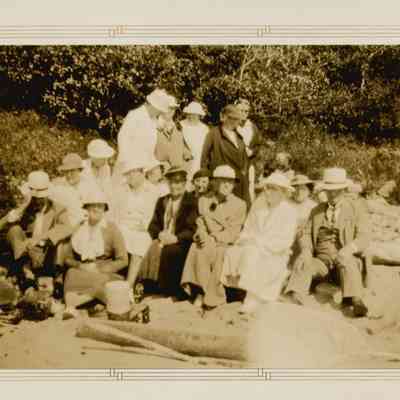 People on the beach.