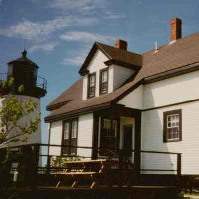 Prospect Harbor Lighthouse and Keeper's Cottage.