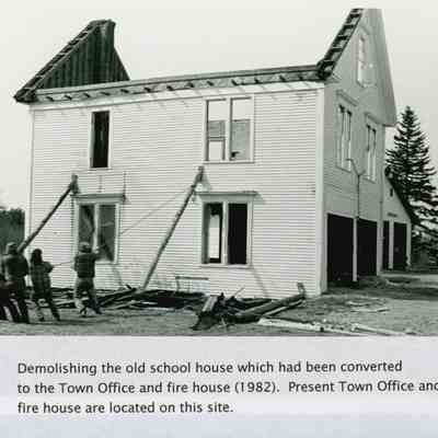 Demolishing the old school house in Prospect Harbor, ME.