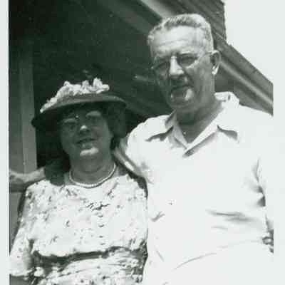 Daisy Myrick Workman and John Edmund Workman at the Prospect Harbor Lighthouse.